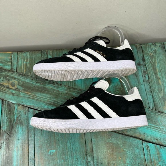 Adidas Suede Gazelle Athletic Shoe -Black/White Mens Size 8.5 Women's Size 9.5 - Picture 14 of 14